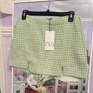 Zara Women's Mint Tweed Skorts